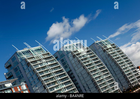 UK Angleterre Salford Quays Huron Basin Bâtiments NV Banque D'Images