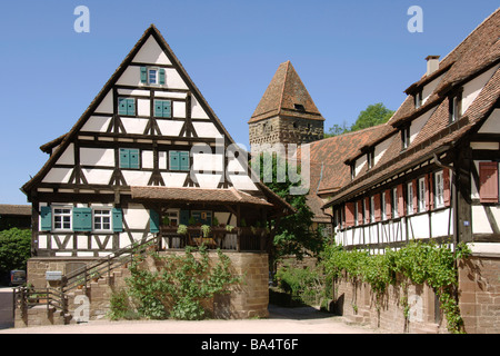 Maisons à la cour de monastère de maulbronn Baden Württemberg allemagne Banque D'Images