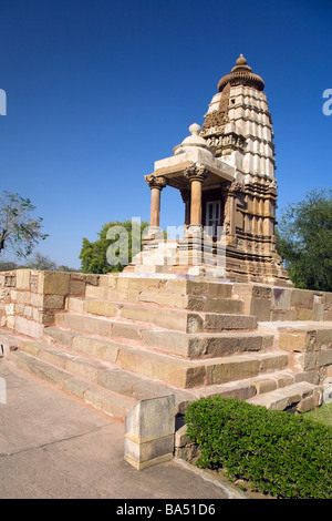 Devi Temple Khajuraho Site du patrimoine mondial de l'Asie du nord de l'Inde Madhya Pradesh Banque D'Images
