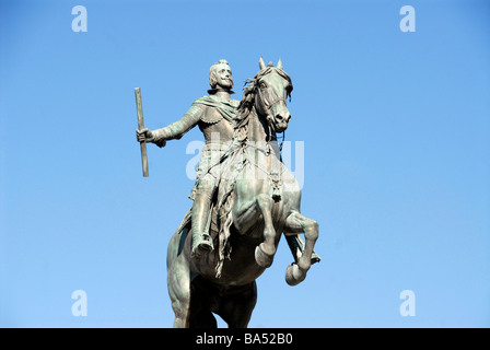 Philippe IV statue, par Pietro Tacca, 17 siècle, Oriente, Madrid, Espagne Banque D'Images