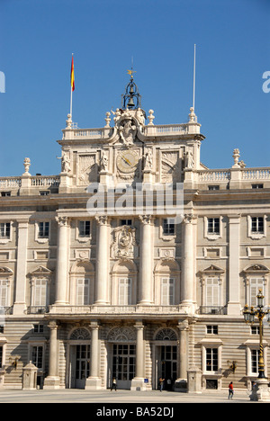 Palais Royal, porte avant, Madrid, Espagne Banque D'Images