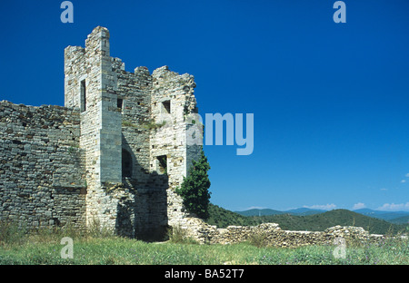 Ruines du Château Saint Bernard (c12e) ou château d'Hyères, Hyères, Var, Provence, France Banque D'Images
