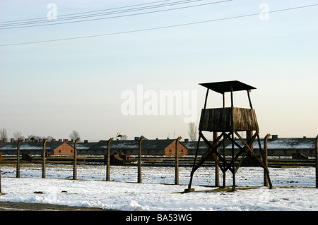 Camp d'extermination d'Auschwitz-Birkenau était un deisnged et construit par les Nazis pour mettre en œuvre la solution finale qui a été l'extermination des juifs. Banque D'Images