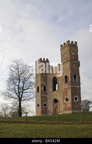 La vieille tour Belvédère désaffecté dans le Powderham Castle estate, Devon Banque D'Images