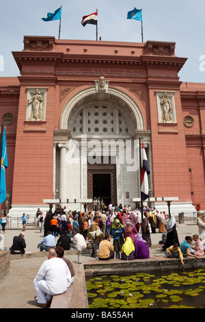 Entrée privée, Musée égyptien, Le Caire, Egypte Banque D'Images