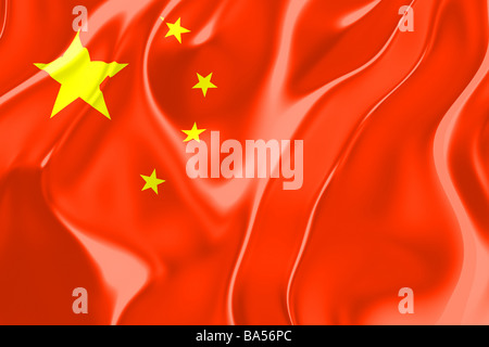 Drapeau de la Chine pays illustration symbole national Banque D'Images