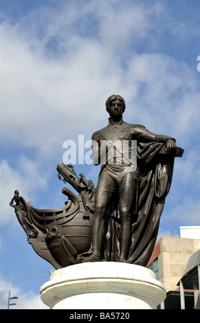 Statue de Lord Nelson, Bull Ring, Birmingham, UK Banque D'Images