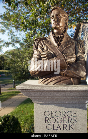 Statue de George Rogers Clark à Locust Grove à Louisville (Kentucky) Banque D'Images