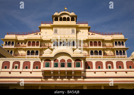 Chandra Mahal, également connu sous le nom de Moon Palace, City Palace, Jaipur, Rajasthan, Inde Banque D'Images