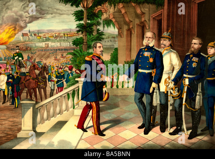 Abandon de Napoléon III le 2 septembre, 1870 Übergabe von Napoléon III. Banque D'Images