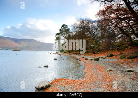 Des bords de l'eau 'Derwent' dans le Parc National de Lake District, Cumbria, Angleterre. Banque D'Images