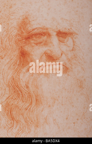 Self Portrait de Léonard de Vinci Banque D'Images