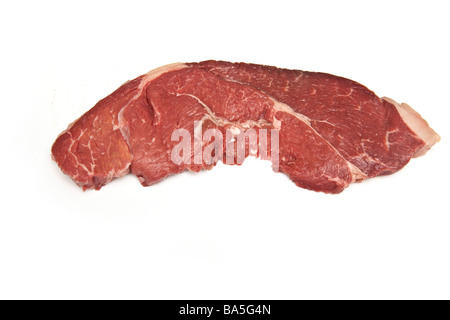 Steak isolated on a white background studio Banque D'Images