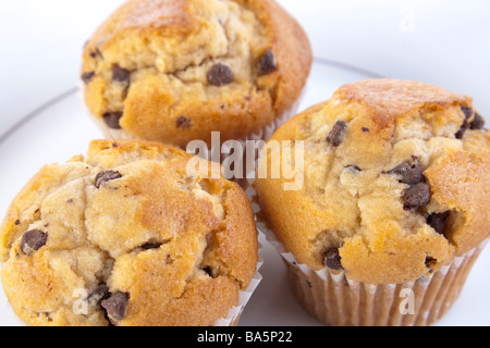 Muffin au chocolat gâteaux Banque D'Images