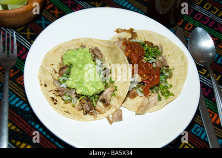 La cuisine mexicaine, tacos Banque D'Images