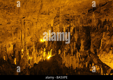 L'Epire Grèce continentale Europe Perama-Höhle série stalagmites grotte grotte vue destination stalactites stalagmites lime-PAT Banque D'Images