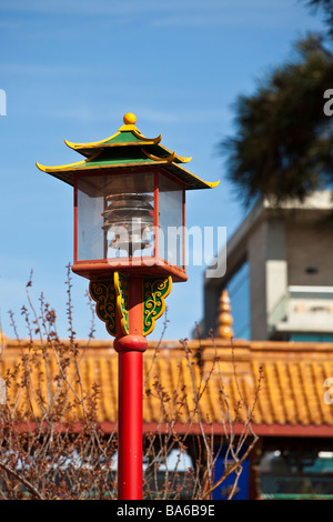 Lampadaire à Chinatown Victoria BC Canada Banque D'Images