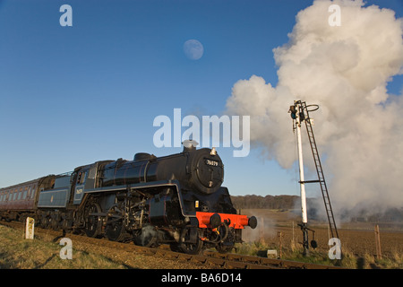 Locomotive à vapeur n'Poppyline Norfolk UK Winter Banque D'Images