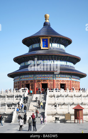 Qinian Dian (salle de prière pour les bonnes récoltes) au Temple du Ciel (ou l'autel du Ciel), Beijing, Chine. Banque D'Images