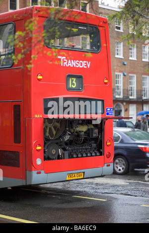 Ventilés Double decker bus, Baker Street, Londres, Angleterre, Europe Banque D'Images