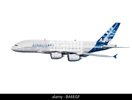 Découper l'illustration d'Airbus A380 Banque D'Images