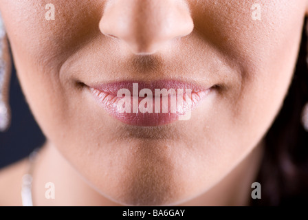 Close up of a woman's smile Banque D'Images