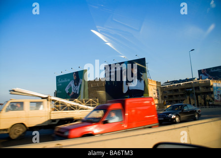 Sur la route de Beyrouth Liban Banque D'Images