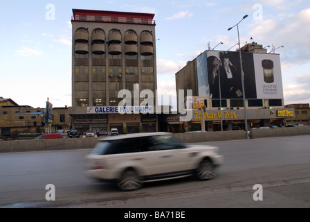 Sur la route de Beyrouth Liban Banque D'Images