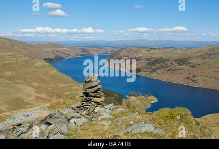 Haweswater à partir d'Eagle Crag, Parc National de Lake District, Cumbria, Angleterre, Royaume-Uni Banque D'Images