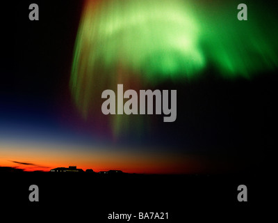 Aurora Borealis ou Northern Lights, de l'Islande Banque D'Images