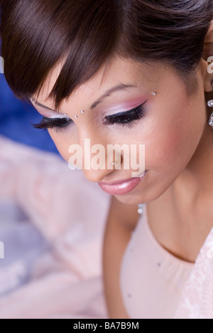 Beautiful Young Asian woman smiling Banque D'Images