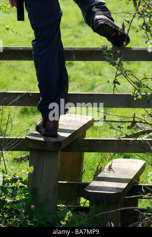 Walker crossing stile, UK Banque D'Images