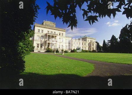 Villa Huegel, Essen, Ruhr, Ruhr, Rhénanie du Nord-Westphalie, Allemagne Banque D'Images