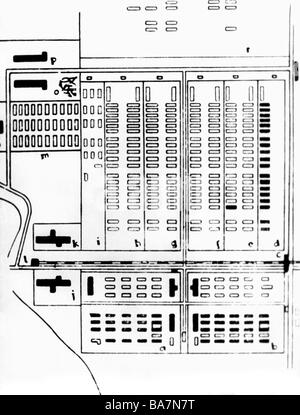 Nazisme / socialisme national, crimes, camps de concentration, Auschwitz, Pologne, carte, vers 1942, Banque D'Images