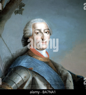 Louis XV, 15.2.1710 - 10.5.1774, roi de France 1715 - 1774, portrait, peinture, huile sur toile, à mains privées, Banque D'Images