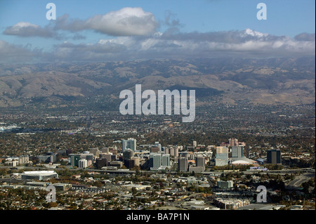 Vue aérienne au-dessus de San Jose California Silicon Valley, select99 Banque D'Images