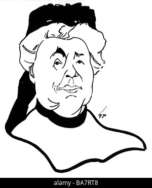 Suttner, Bertha von, 9.6.1843 - 21.6.1914, auteur/écrivain autrichien, portrait, dessin de Theo Weidenschlaeger, 1913, Banque D'Images