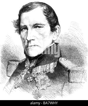 Léopold I, 16.12.1790 - 10.12.1865, roi des Belges 31.7.1831 - 16.12.1865, portrait, gravure de bois, 1865, plus tard colorée, , Banque D'Images