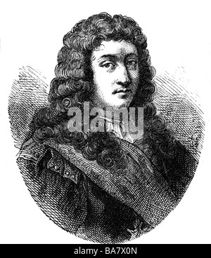 Rochefoucauld, François de la, 15.9.1613 - 17.3.1680, auteur/écrivain français, portrait, gravure sur bois, XIXe siècle, Banque D'Images