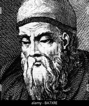 Euclide, vers 165 - 300 avant J.-C., mathématicien grec, "père de la géométrie', portrait, gravure anonyme d'après l'ancienne cameo, Artist's Copyright n'a pas à être effacée Banque D'Images