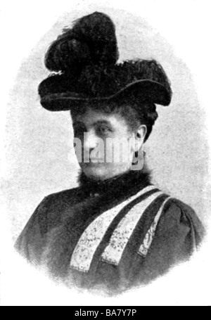 Schratt, Katharina, 11.9.1853 - 17.4.1940, actrice autrichienne, maîtresse de l'empereur Franz Joseph I d'Autriche, portrait, photo, vers 1875, Banque D'Images