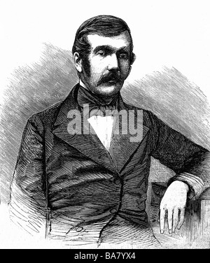 Livingstone, David, 19.3.1813 - 1.5.1873, découvreur et missionnaire britannique, demi-longueur, gravure en bois, vers 1860, Banque D'Images