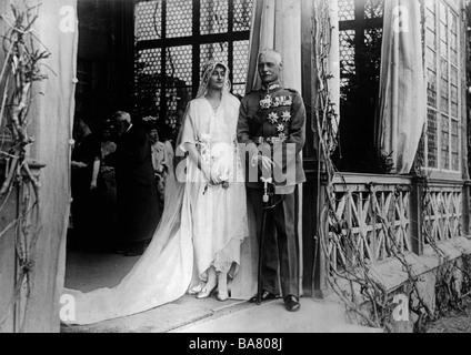 Rupprecht, 18.5.1869 - 2.8.1955, prince héritier de Bavière 5.11.1913 - 9.11.1918, mariage avec Antonia du Luxembourg, Château de Hohenburg, 7.4.1921, , Banque D'Images