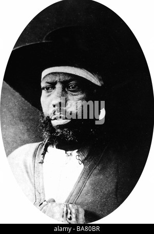 Menelik II d'Ethiopie, 17.8.1844 - 12.12.1913, empereur d'Ethiopie 9.3.1889 - 21.12.1913, portrait, fin du 19ème siècle, Banque D'Images