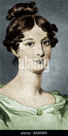 Charlotte Augusta, 7.1.1796 - 5.11.1817, princesse de Galles, portrait, après illustration contemporaine, plus tard colorée, Banque D'Images