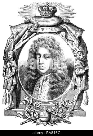 George, 2.4.1653 - 28.10.1708, prince de Danemark et Norvège, duc de Cumberland, la gravure après peinture, vers 1700, l'artiste n'a pas d'auteur pour être effacé Banque D'Images