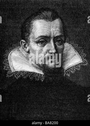 Kepler, Johannes, 27.12.1571 - 15.11.1630, astronome allemand, portrait, gravure sur bois, XIXe siècle, , Banque D'Images