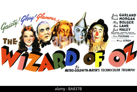 Le Magicien d'OZ pour l'affiche 1939 MGM film avec Judy Garland Banque D'Images