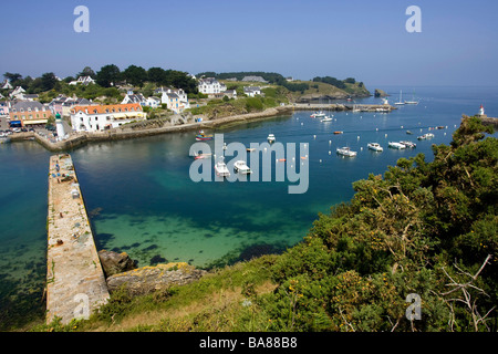 Belle île en mer (56) le port de Sauzon Banque D'Images