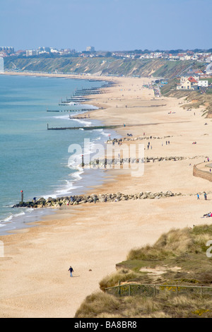 Voir d'Hengistbury Head montrant Southbourne beach Banque D'Images